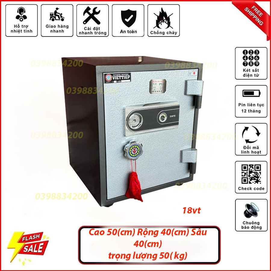 KÉT SẮT GIA ĐÌNH VIỆT TIỆP KHÓA VÂN TAY KV18