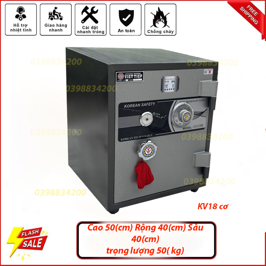 KÉT SẮT GIA ĐÌNH VIỆT TIỆP KHÓA CƠ KV18