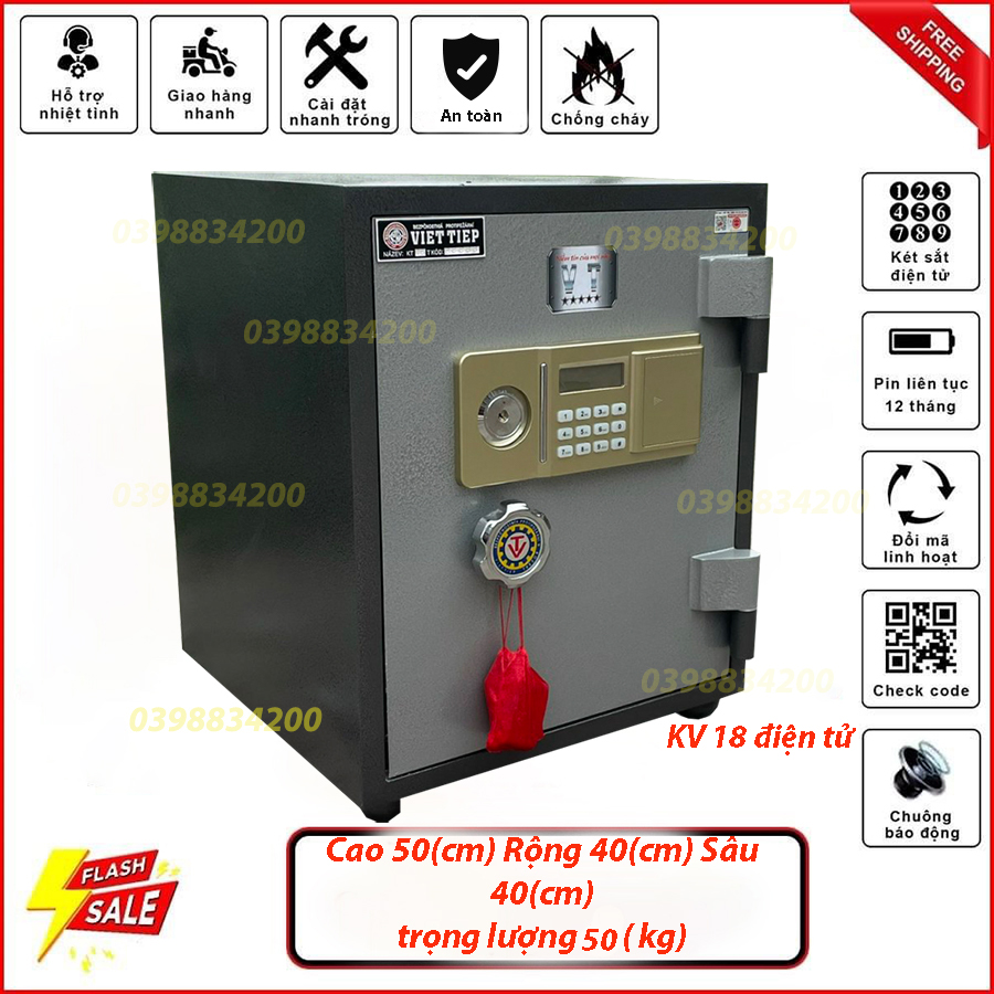 KÉT SẮT GIA ĐÌNH VIỆT TIỆP KHÓA ĐIỆN TỬ KV18
