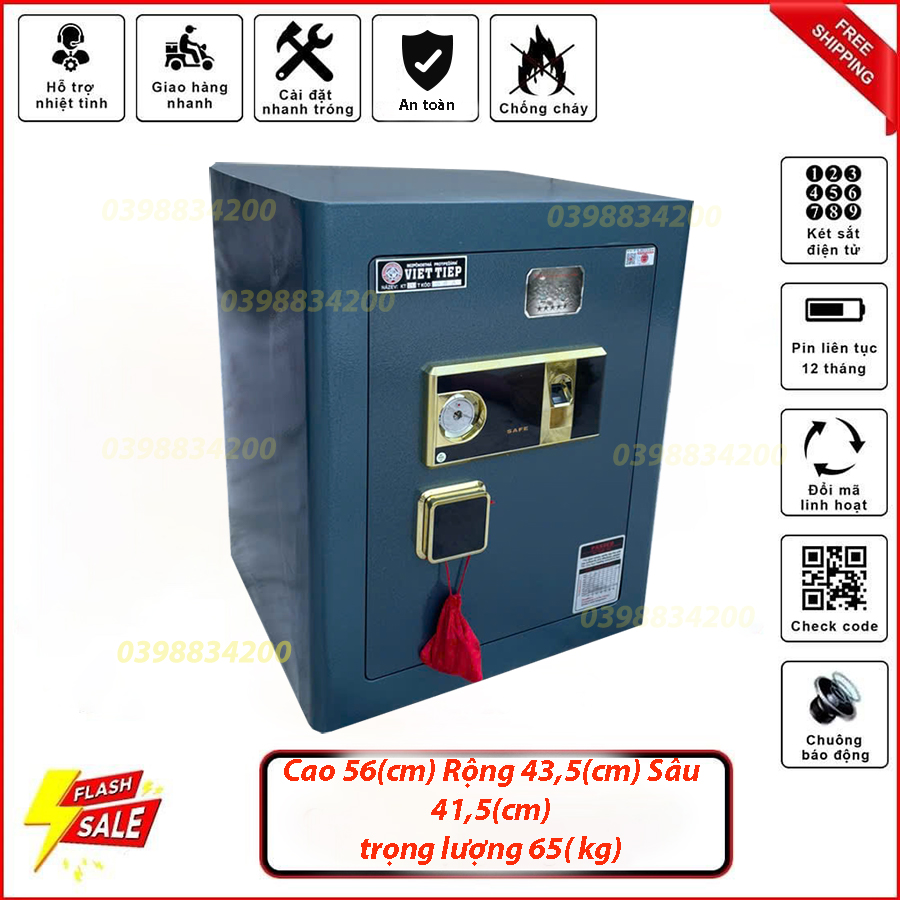 KÉT SẮT GIA ĐÌNH VIỆT TIỆP KHÓA VÂN TAY KV280