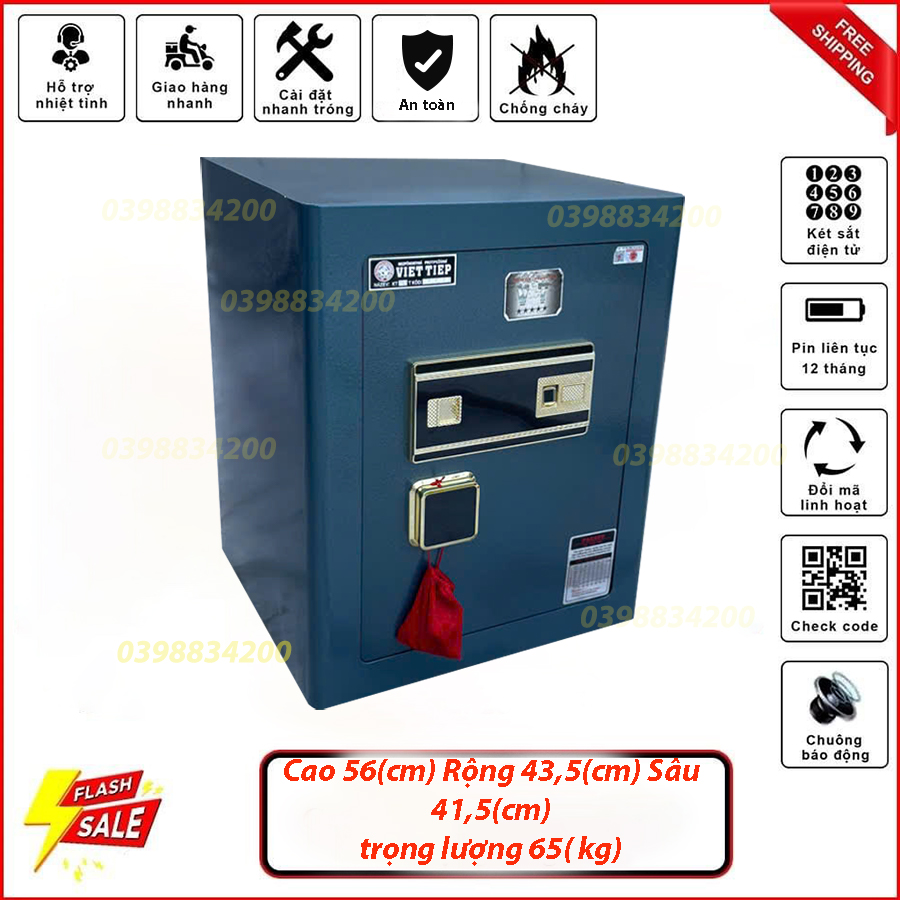 KÉT SẮT GIA ĐÌNH VIỆT TIỆP KHÓA VÂN TAY ĐIỆN TỬ KV280