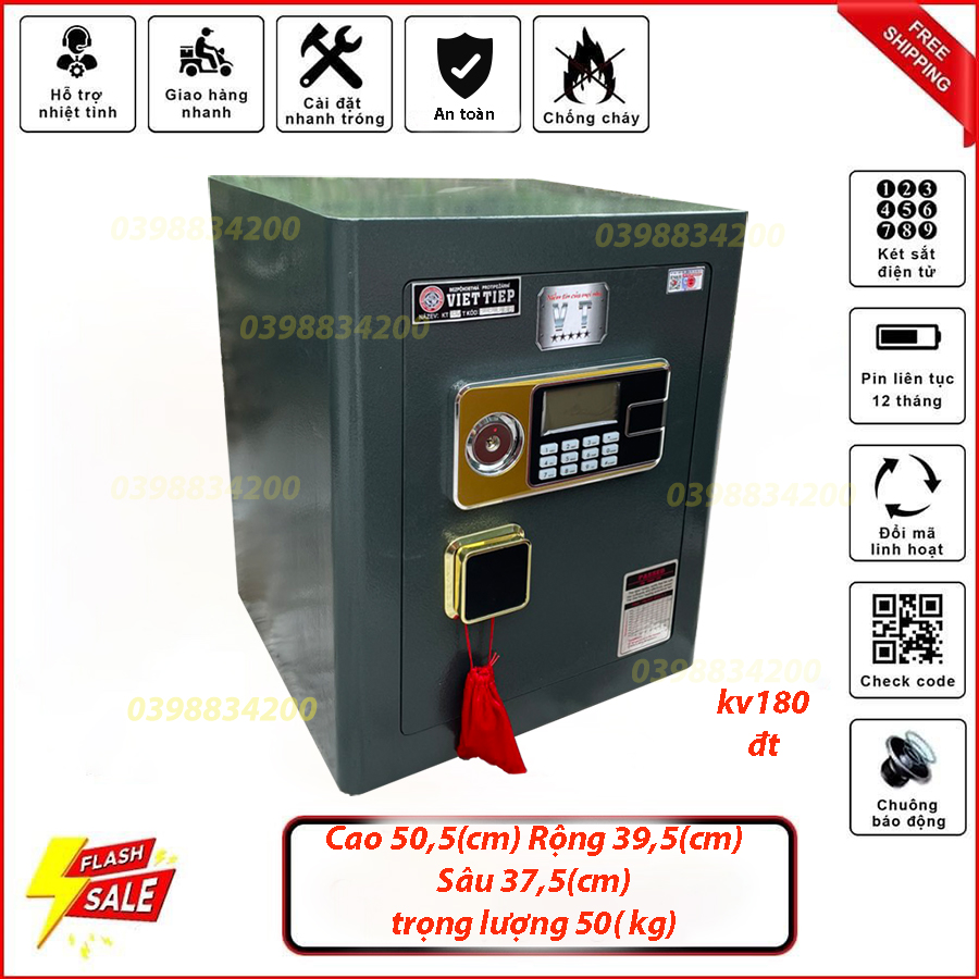 KÉT SẮT GIA ĐÌNH VIỆT TIỆP KHÓA  ĐIỆN TỬ KV180