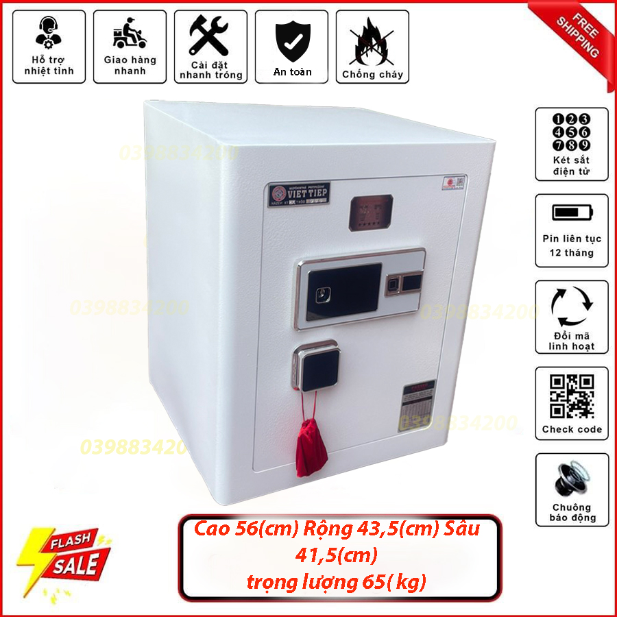 KÉT SẮT GIA ĐÌNH VIỆT TIỆP KHÓA VÂN TAY ĐIỆN TỬ KV280 Trắng ( Khóa từ xa qua điện thoại thông minh )
