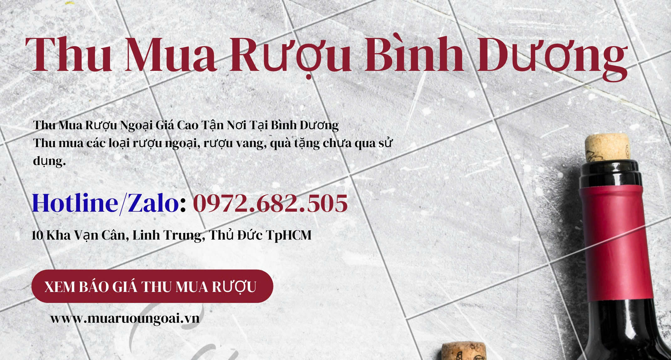 Thu mua rượu ngoại Bình Dương giá cao – Định giá chuẩn, giao dịch tận nơi nhanh chóng
