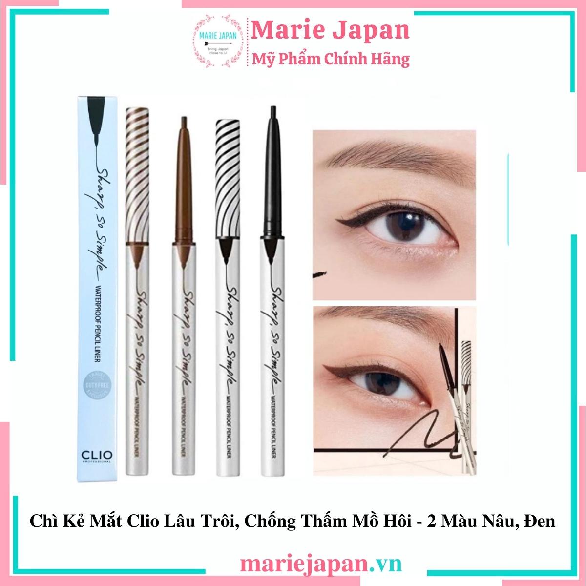 Chì Kẻ Mắt Clio Lâu Trôi Chống Thấm Mồ Hôi Hàn Quốc