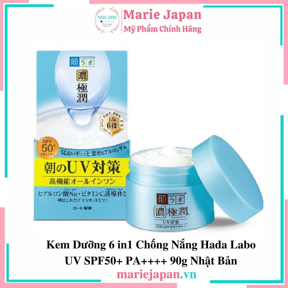 Kem Dưỡng Hada Labo 6in1 UV White Gel SPF50 Hũ 90g