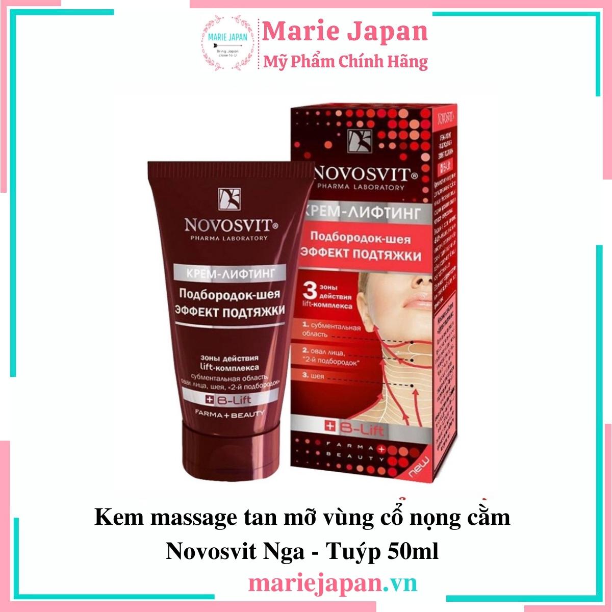 Kem Massage Tan Mỡ Vùng Cổ  Nọng Cằm Novosvit Pharma Nga 50ml