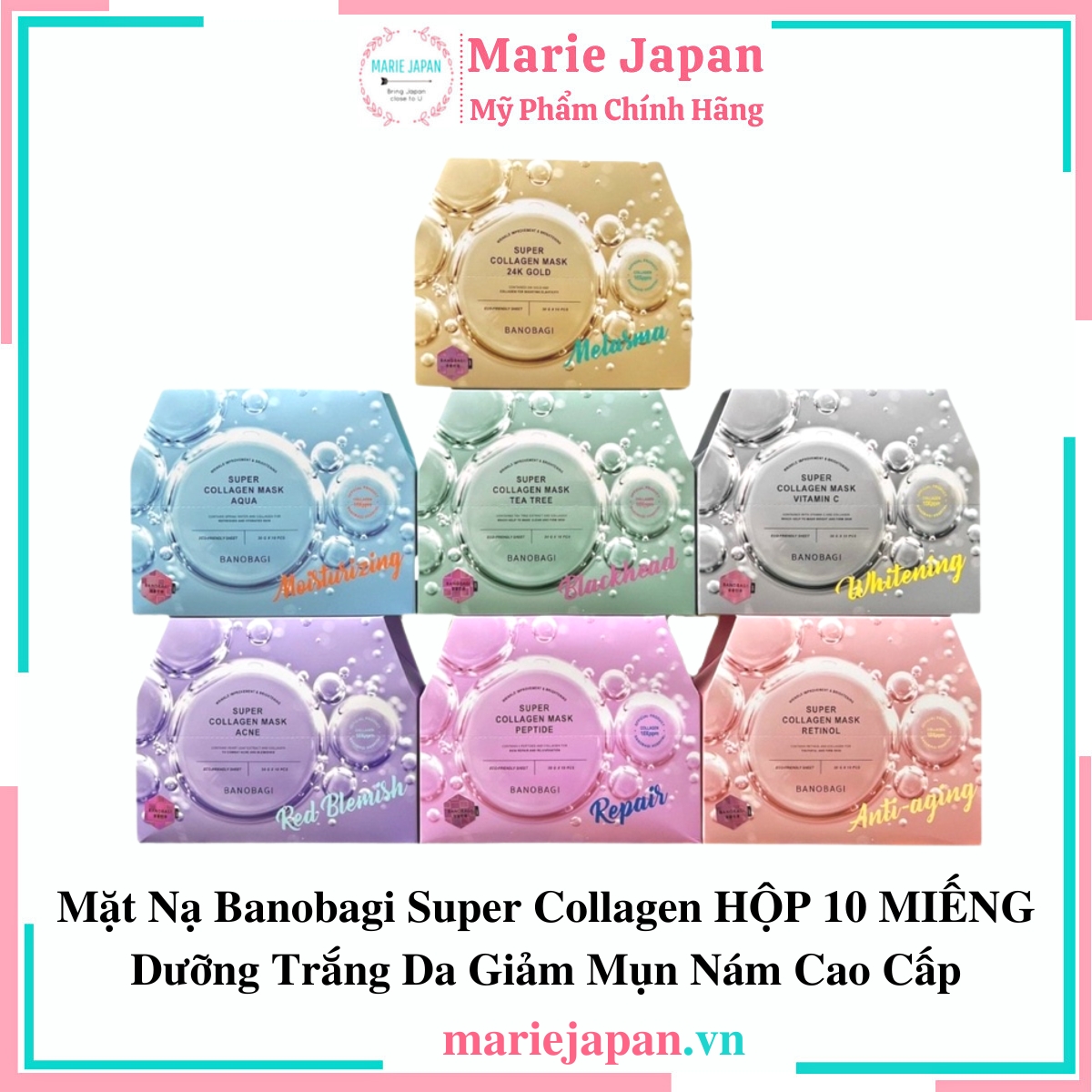 Mặt Nạ Banobagi Super Collagen HỘP 10 MIẾNG Cao Cấp
