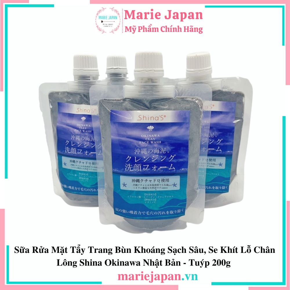 SRM Shinas Okinawa Clay Face Wash Nhật Bản Túi 200g