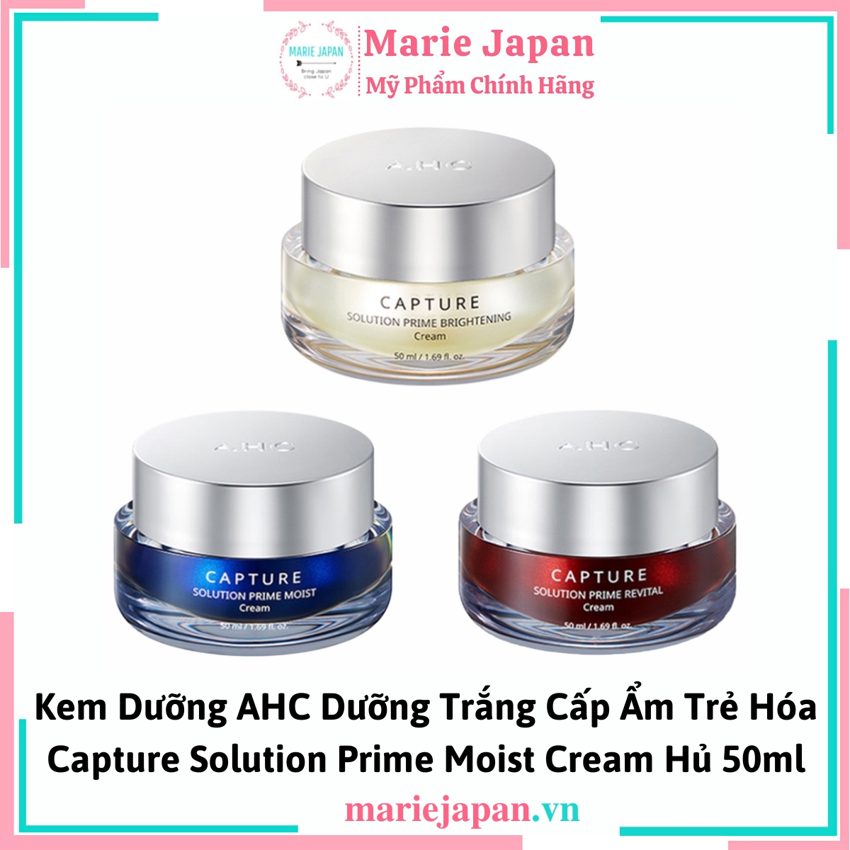 Kem Dưỡng AHC Trẻ Hóa Capture Solution Prime Moist Cream 50ml