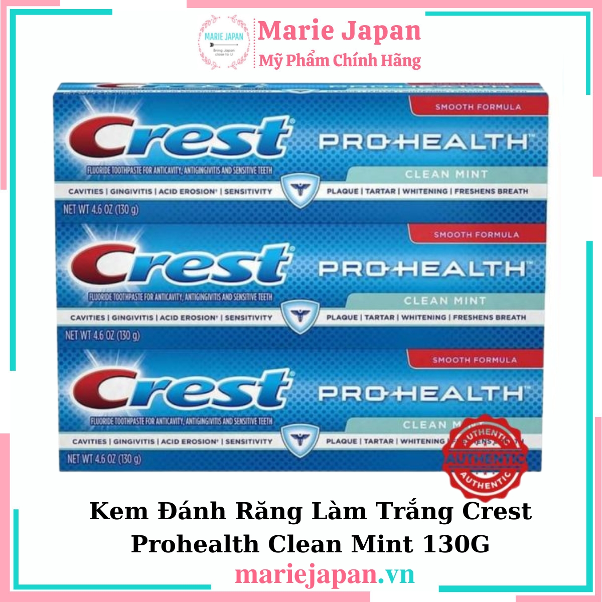 Kem Đánh Răng Làm Trắng Crest Prohealth Clean Mint 130G