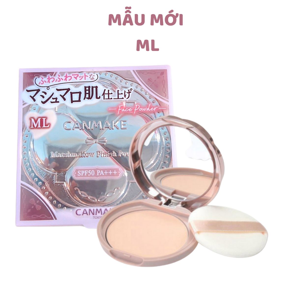 Phấn Phủ Canmake Marshmallow Finish Powder Siêu Kiềm Dầu Mỏng Mịn Chống Nắng MẪU MỚI Nhật Bản