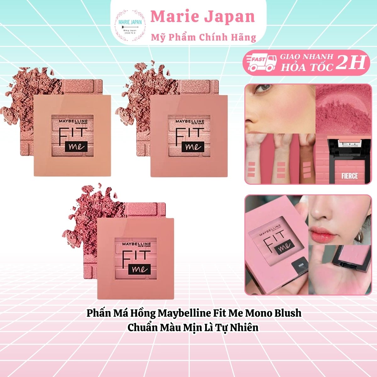 Phấn Má Hồng Maybelline Fit Me Mono Blush Chuẩn Màu Mịn Lì Tự Nhiên