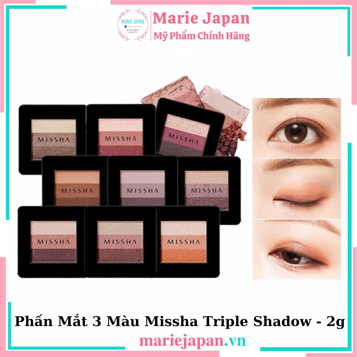 Phấn Mắt 3 Màu Missha Triple Shadow - 2g