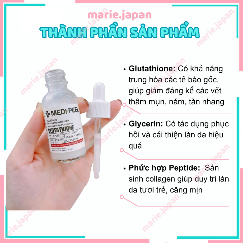 Medi Peel Glutathione 600 White Ampoule Serum Tinh chất trắng da cao cấp của Hàn Quốc
