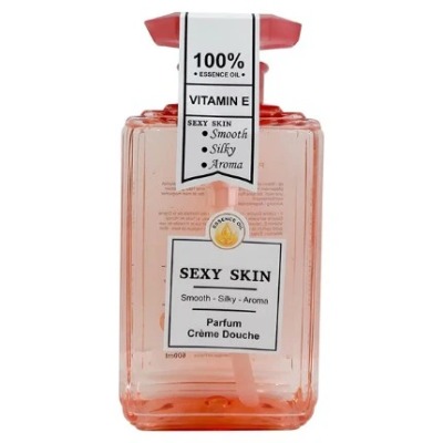 Sữa tắm nước hoa Pháp Sexy Skin Vitamin E (hồng trong) 600ml