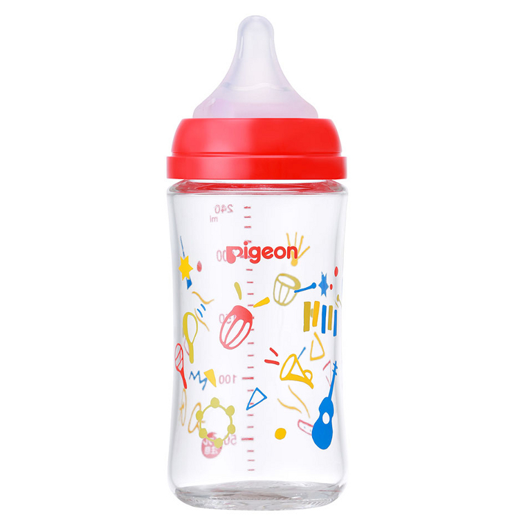 Bình sữa Pigeon Nhật Bản cổ rộng mẫu music - 240ml