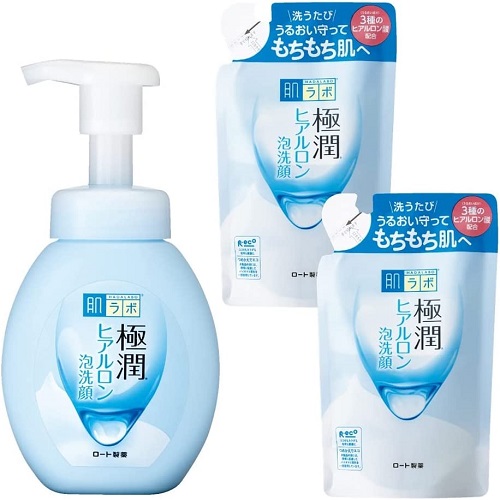 Sữa rửa mặt tạo bọt Hadalabo cho da thường 160ml - trắng