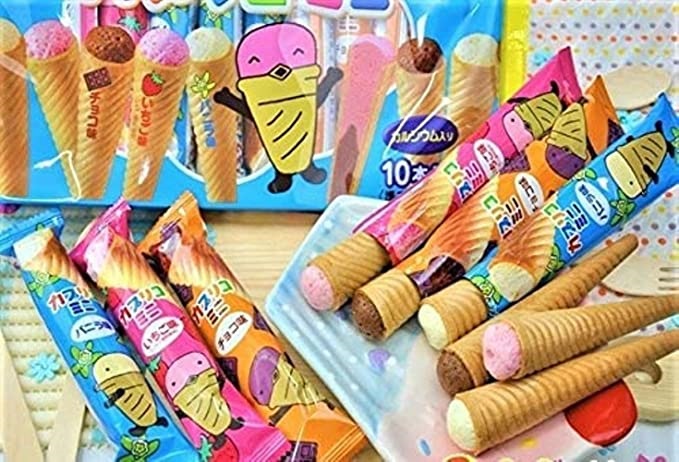 Bánh que kem ốc quế Glico 10 cái