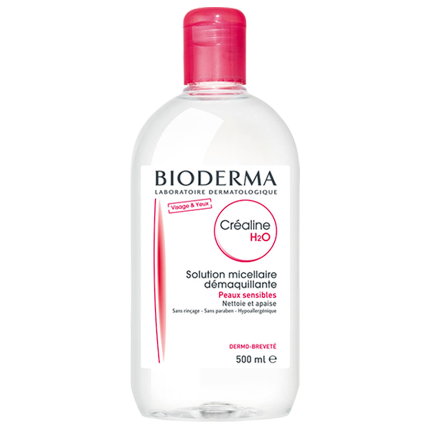 Nuớc tẩy trang Bioderma Crealine H2O Peaux Sensibles da nhạy cảm - 500ml (hồng)