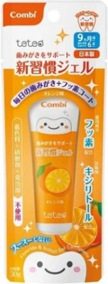 Kem Đánh Răng Combi Teoteo Vị Cam (hàng Nhật nội địa) cho bé từ 9 tháng - 30g