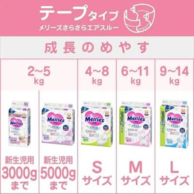 Tã Quần Merries Jumbo (bịch lớn) Nhật Bản Nội Địa - Size M 74 Miếng