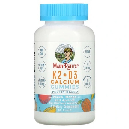 Viên uống bổ sung  K2 + D3 Calcium Gummies của MaryRuth Organics - 60v