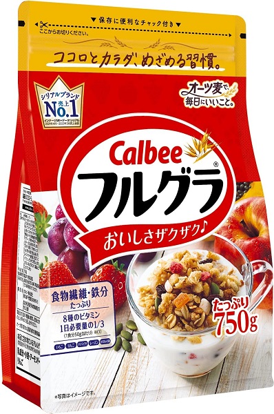 Ngũ cốc dinh dưỡng trái cây Calbee (đỏ truyền thống) - 800g