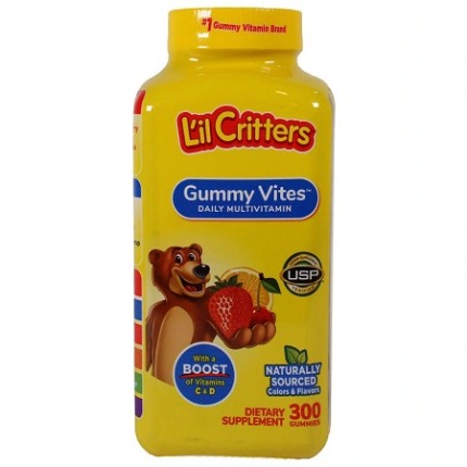 Kẹo Dẻo Hình Gấu Bổ Sung Vitamin L'il Critters Gummy Vites, 300v