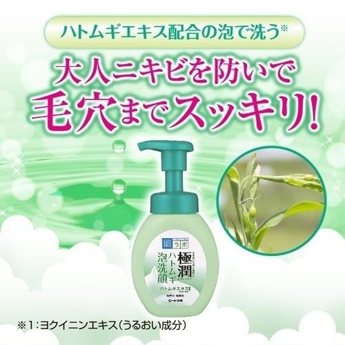 Sữa rửa mặt tạo bọt Hadalabo cho da mụn 160ml - xanh