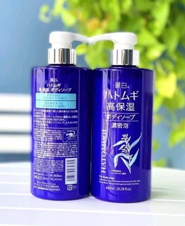 Sữa tắm Hatomugi màu xanh dưỡng ẩm sâu cho da khô 600ml