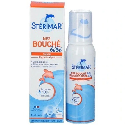 Xịt mũi cá heo cam - muối biển kháng viêm STERIMAR BÉBÉ (Pháp)