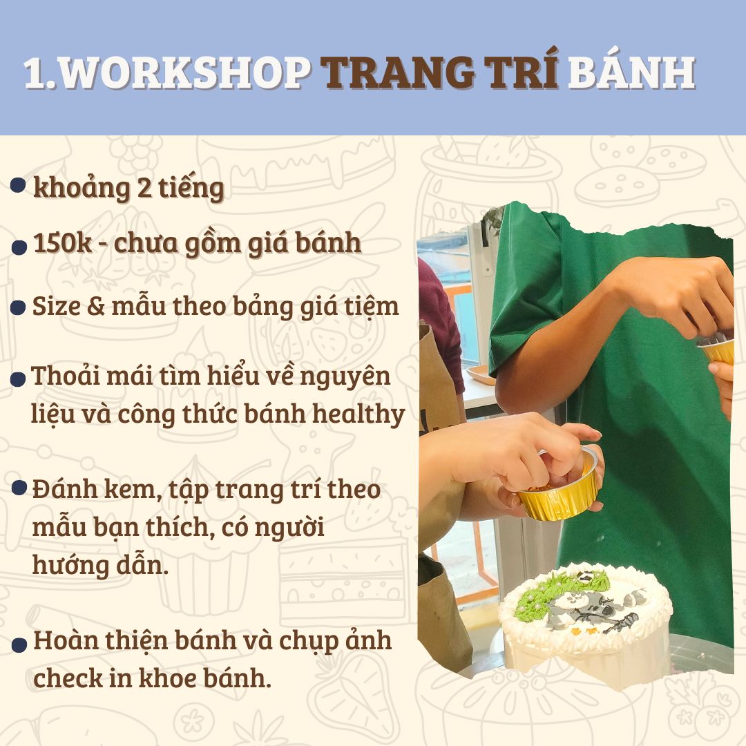 Workshop Private 1-2 người (chưa gồm giá bánh)
