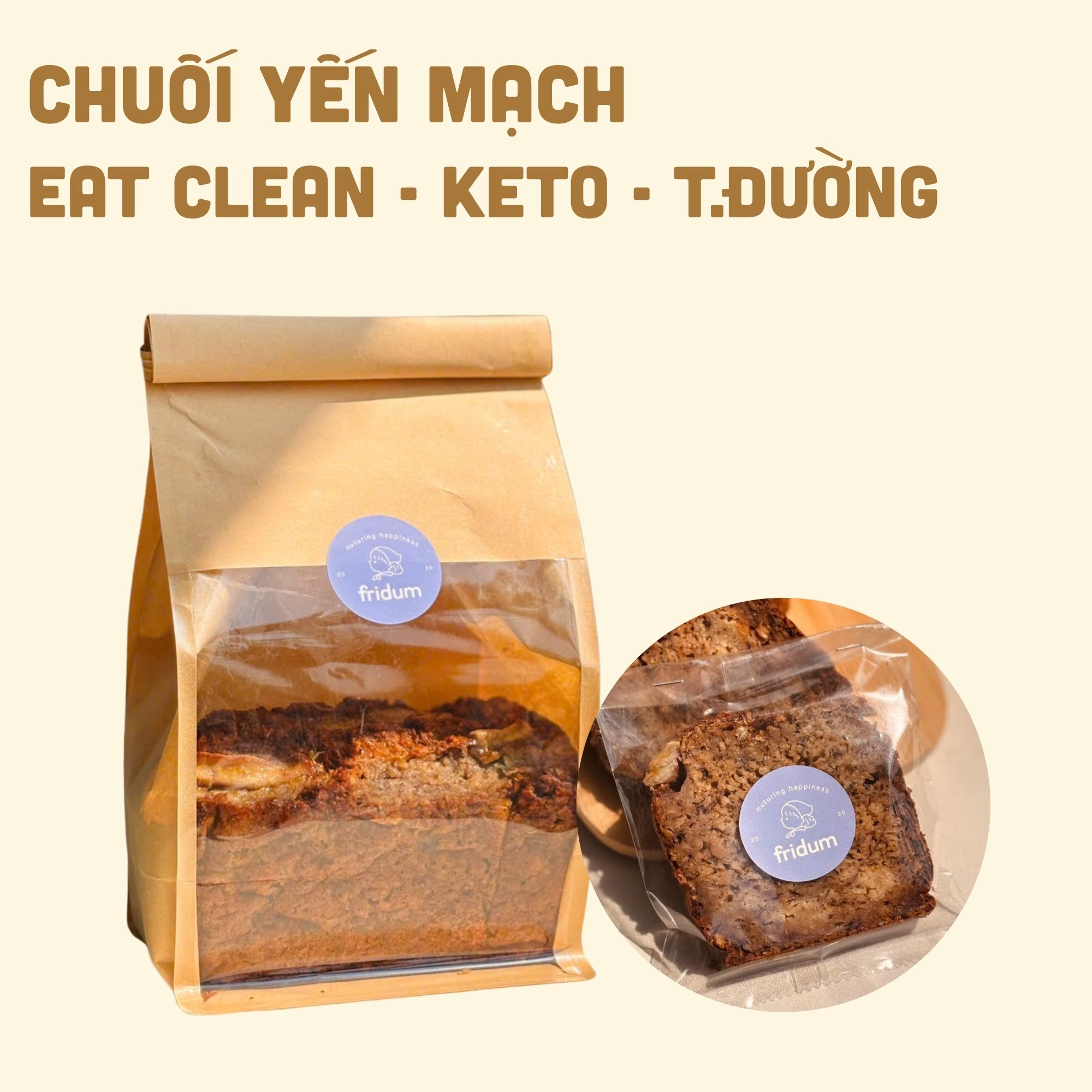 Bánh Chuối Yến Mạch Keto
