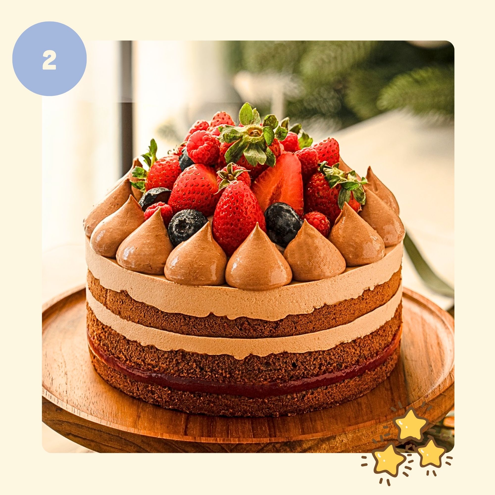 Bánh kem DOUBLE CHOCO - Mẫu 02 - đặt trước từ 3 tiếng