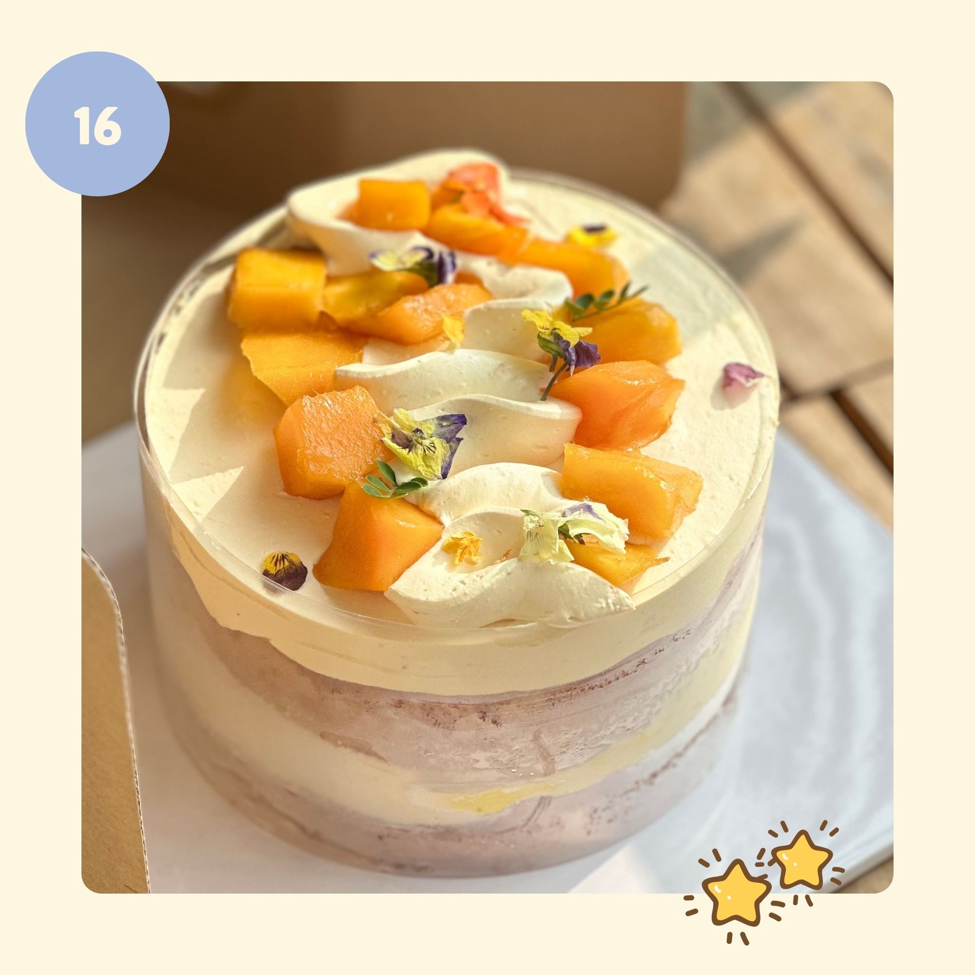 Bánh kem XOÀI DỪA - Mẫu 16 - đặt trước từ 3 tiếng