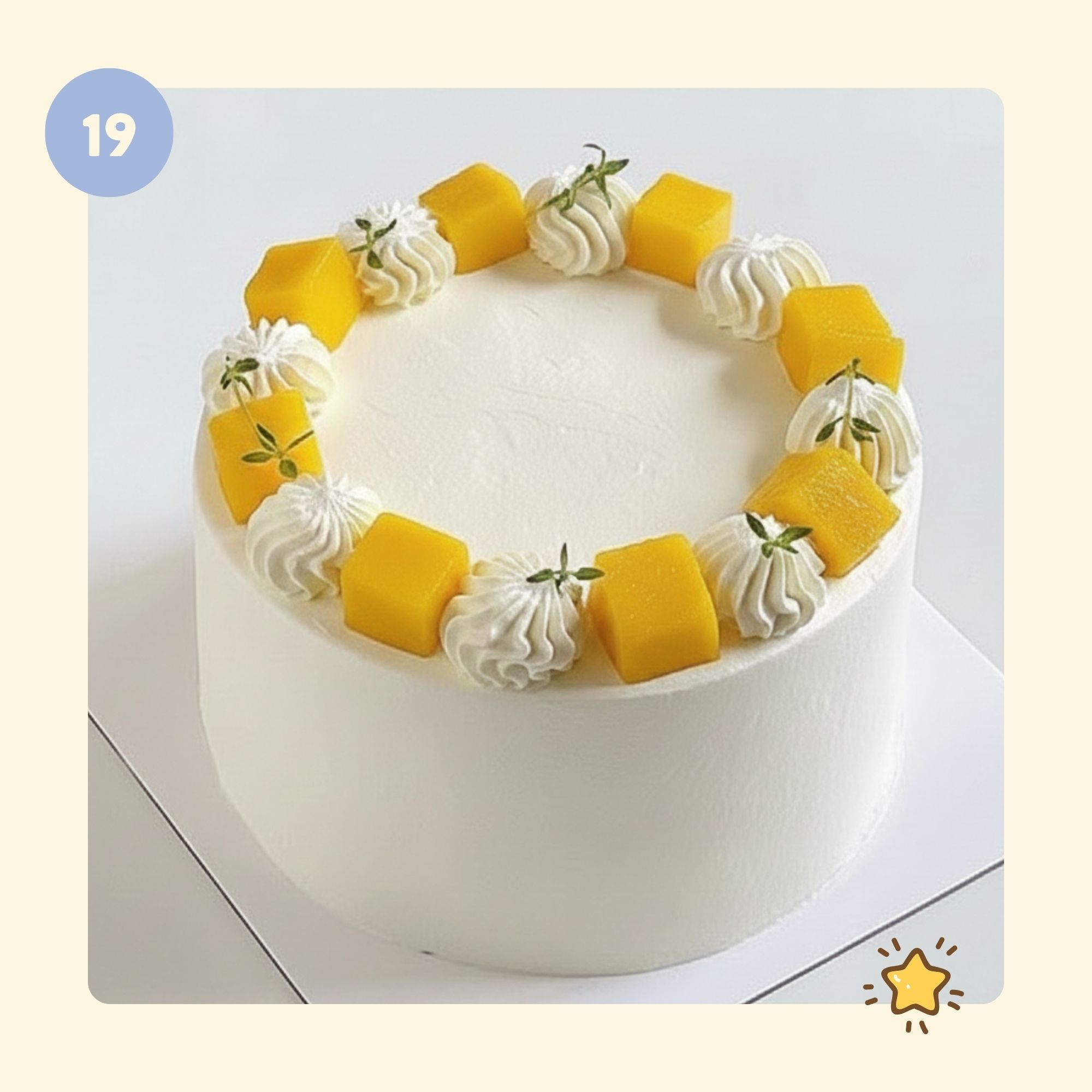 Bánh kem XOÀI DỪA - Mẫu 19 - đặt trước từ 3 tiếng