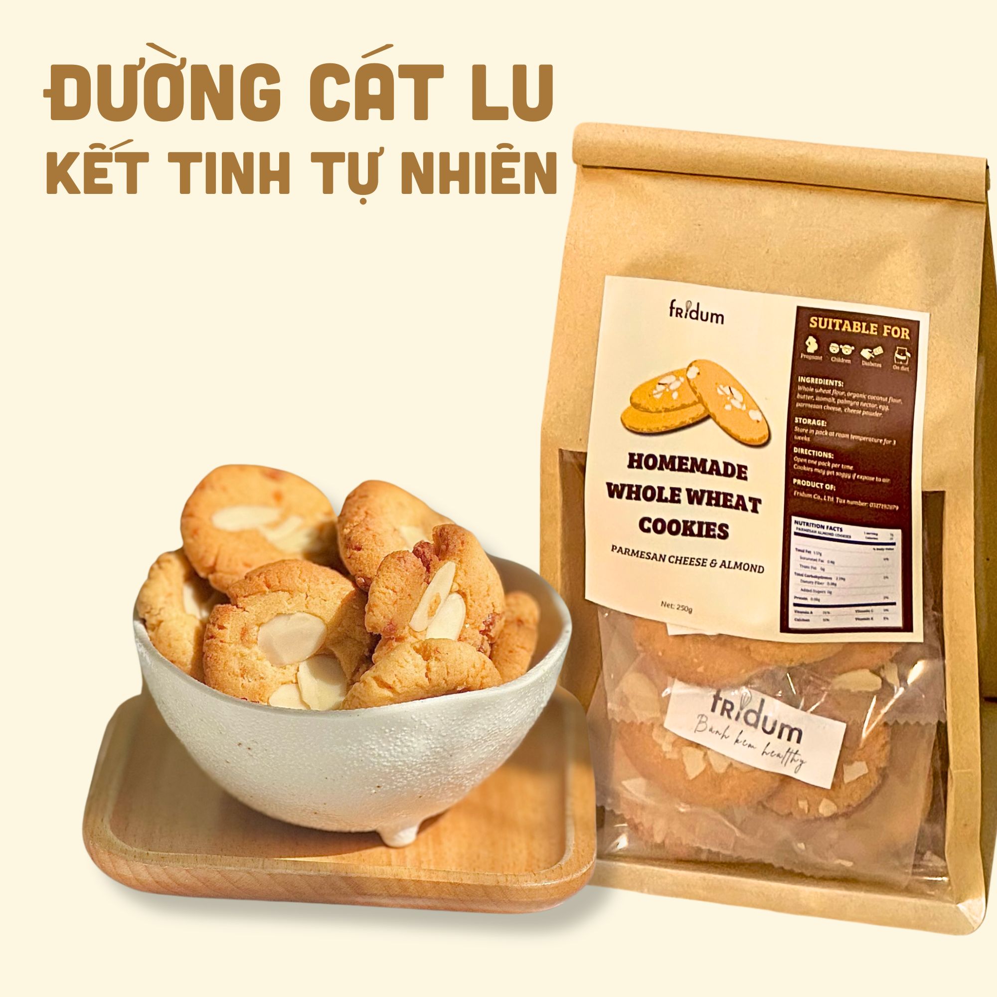 Quy Phô Mai Hạnh Nhân Nguyên Cám