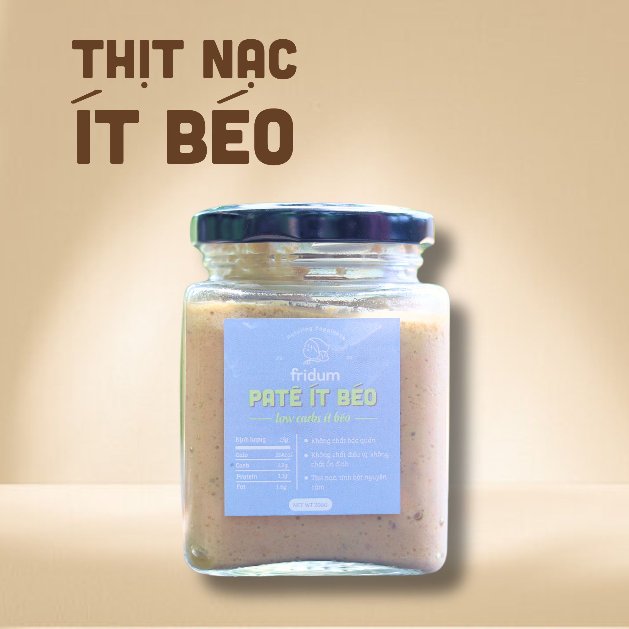 Pate thịt nạc ít béo 180g