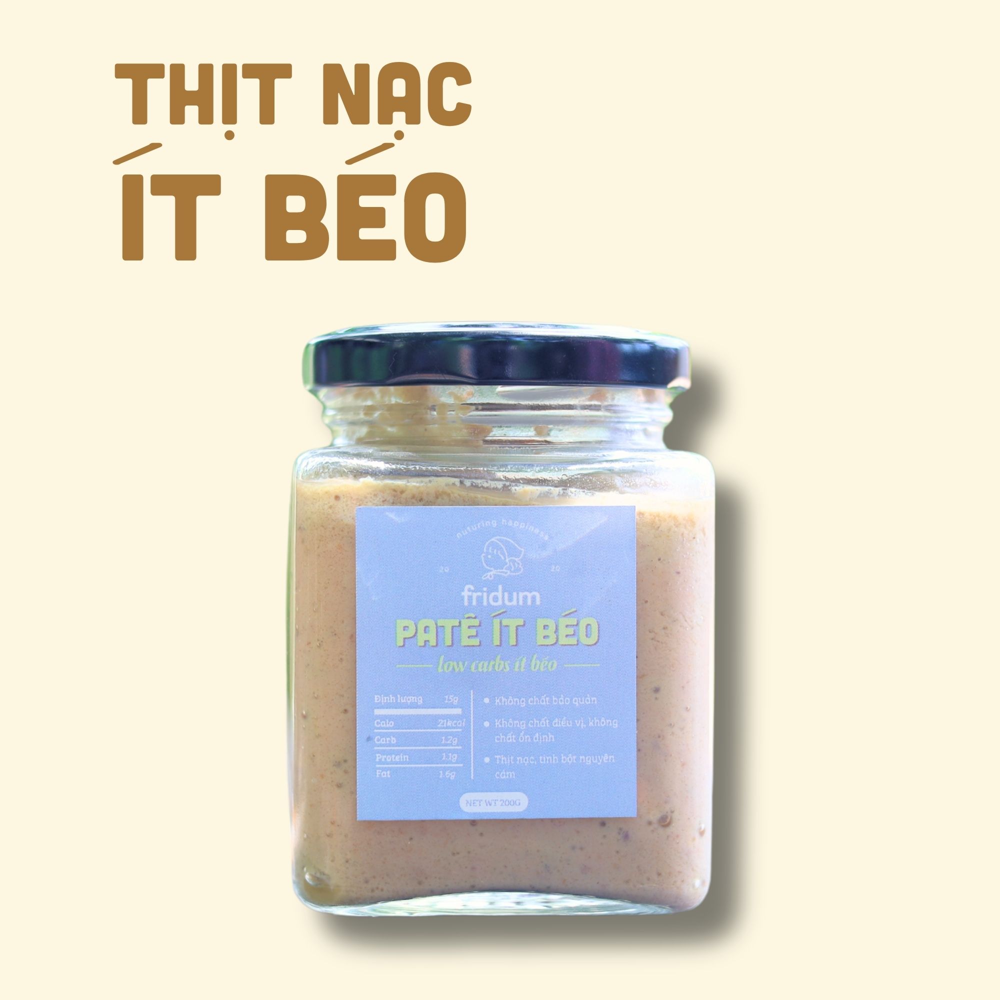 Pate thịt nạc ít béo 180g