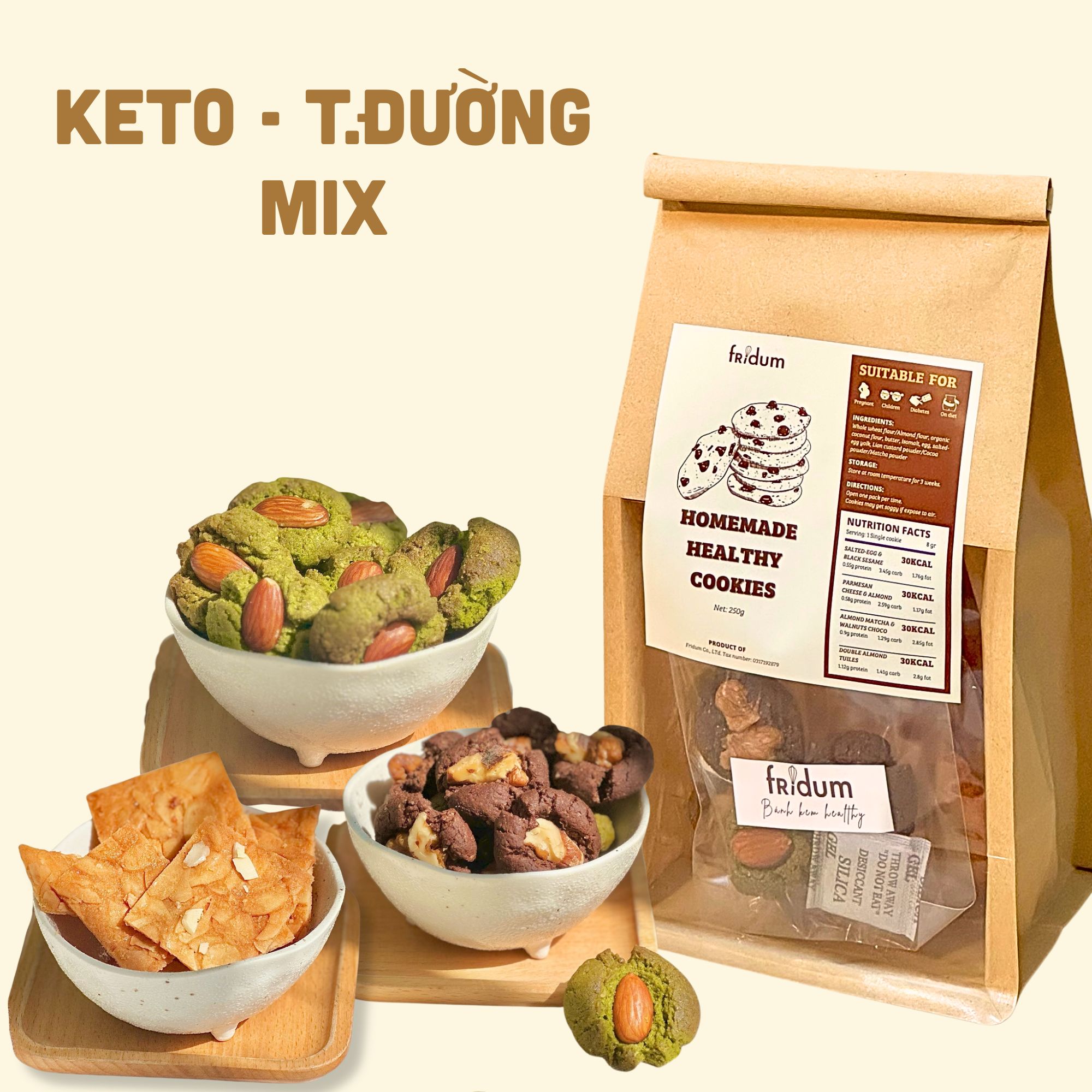 Quy Mix Keto/Tiểu đường 3 vị