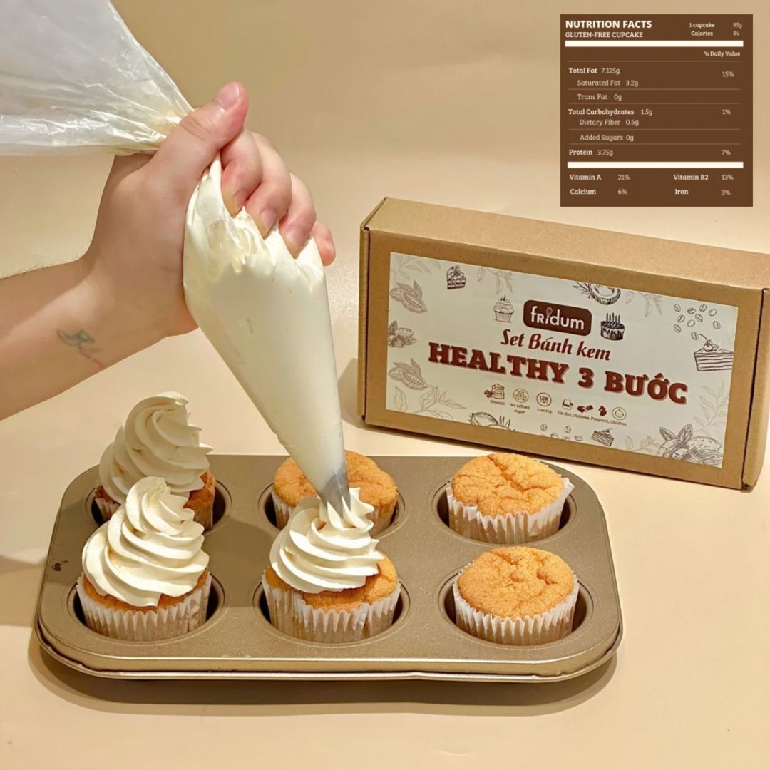 Set DIY Bánh kem/Cupcake Không Gluten