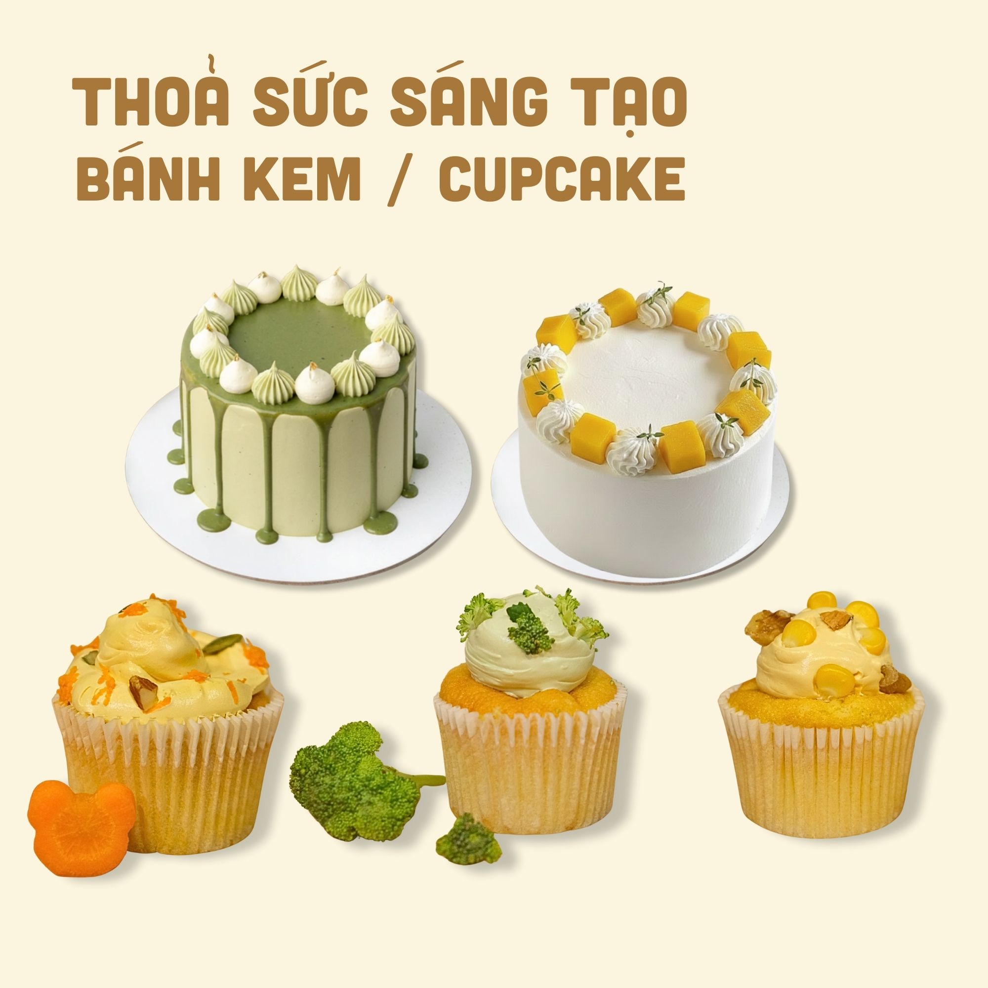 Set DIY Bánh kem/Cupcake Không Gluten