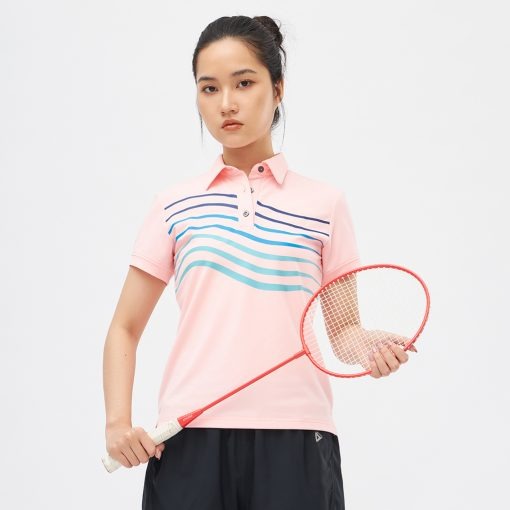 Áo Polo thể thao Nữ DRI-AIR in hình gợn sóng