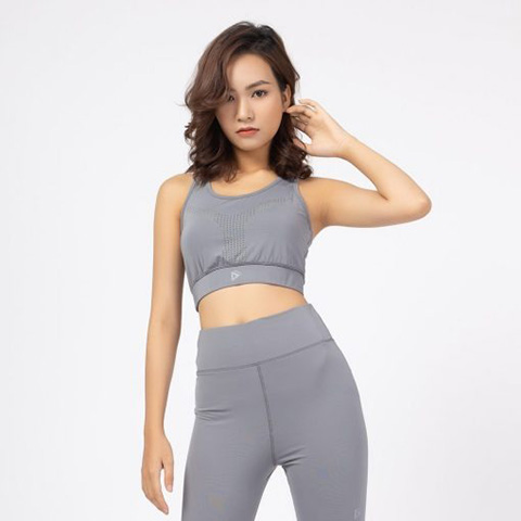 Áo Bra thể thao Nữ Recycled Polyester cắt lỗ lazer