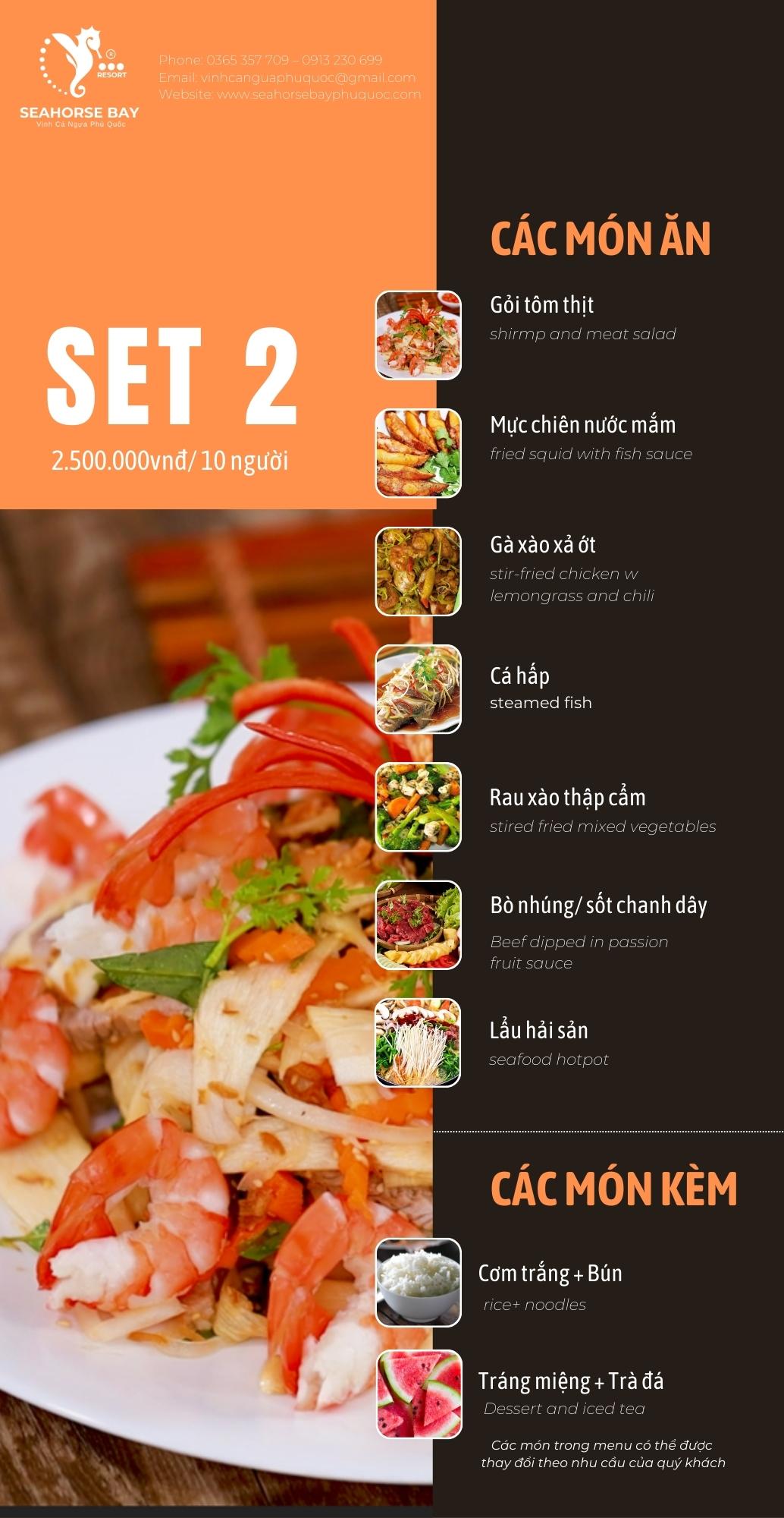 SET 2 - Khách đoàn 10 người