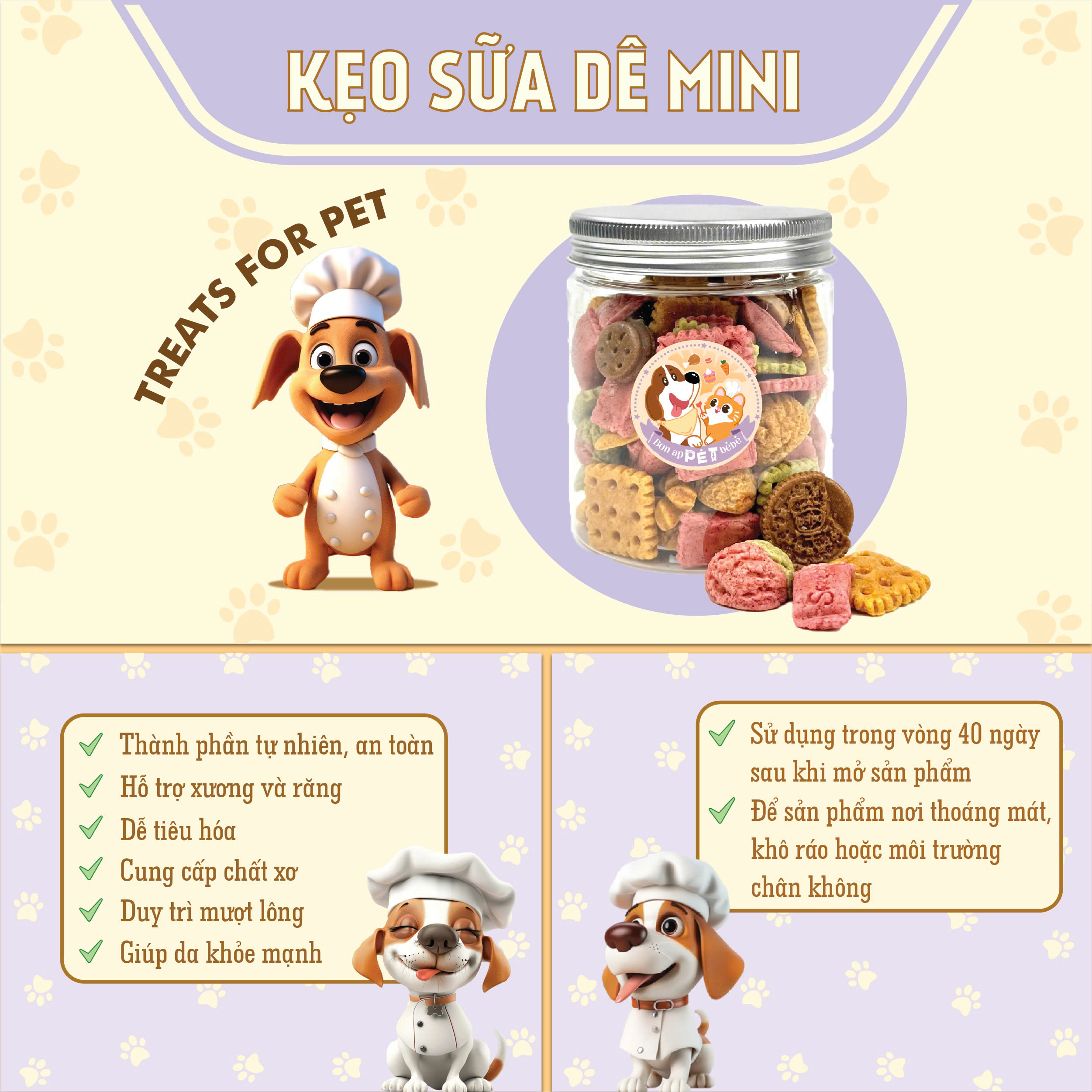 [COMBO TIẾT KIỆM] Kẹo Sữa Dê Mini & Bánh Quy Trứng