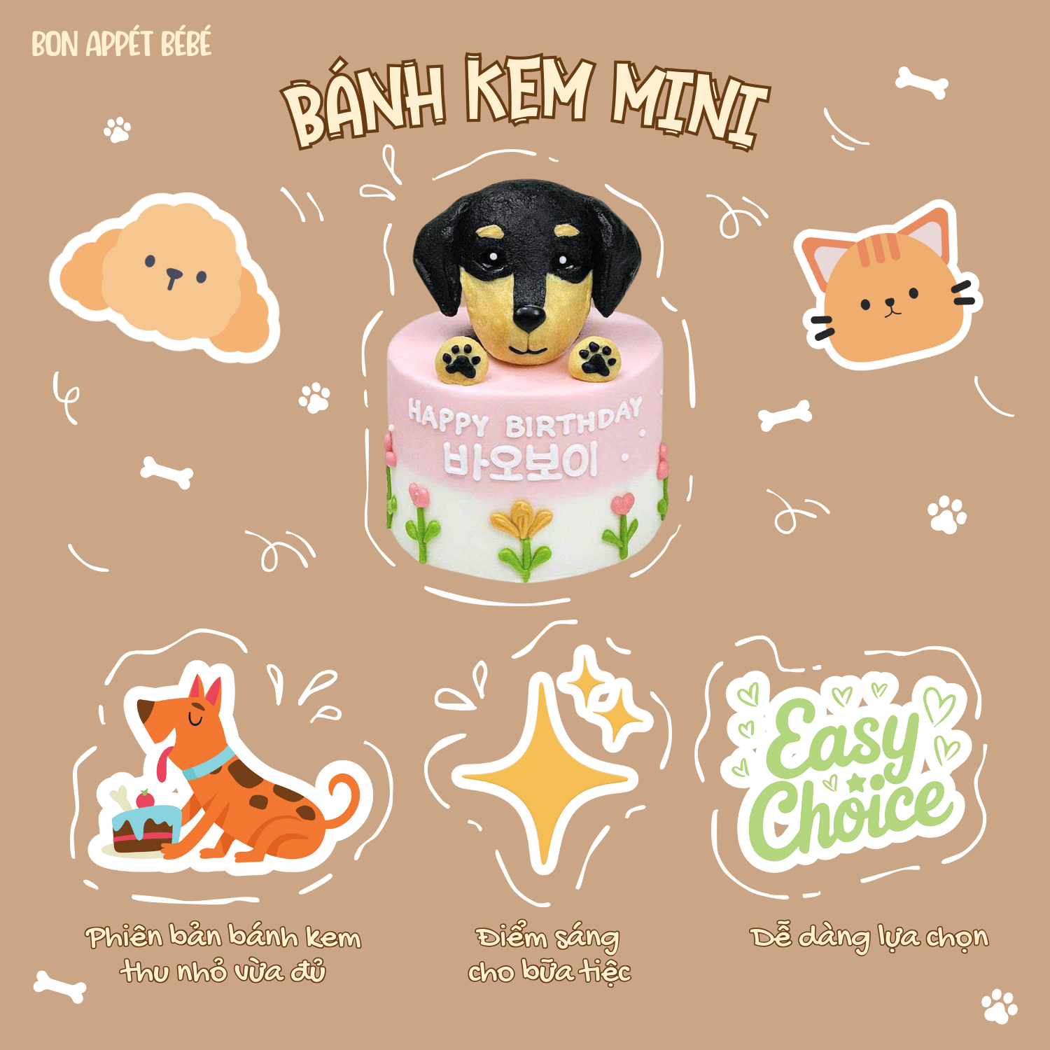 BÁNH KEM MINI 8CM