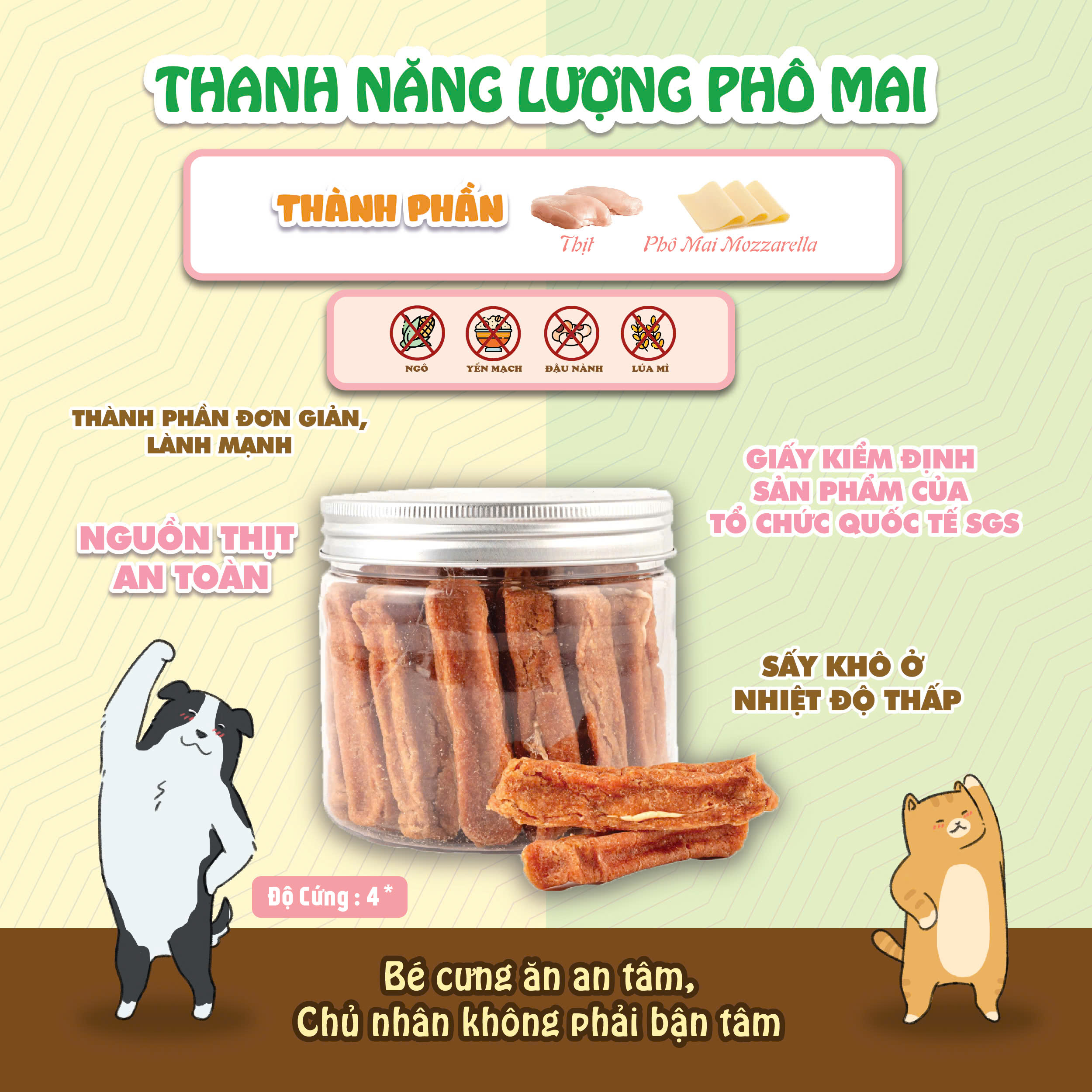 Thanh năng lượng phô mai - Heo