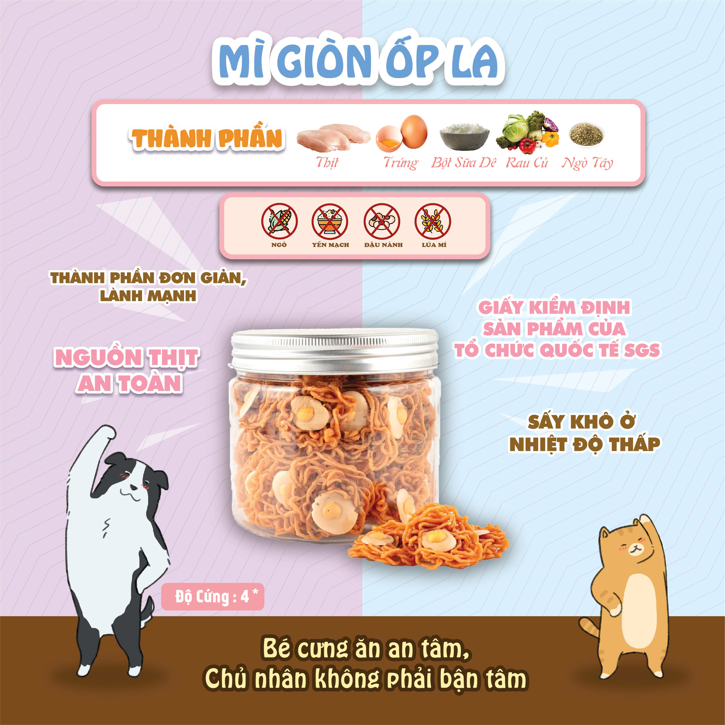 Mì giòn ốp la - Gà